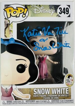 KATIE VON TILL SIGNED SNOW WHITE MAID FUNKO POP VINYL 349 RARE DISNEY BAS 763