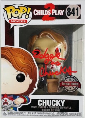 ED GALE SIGNED FUNKO POP VINYL 841 CHILDS PLAY 2 HORROR AUTOGRAPH BAS COA 492
