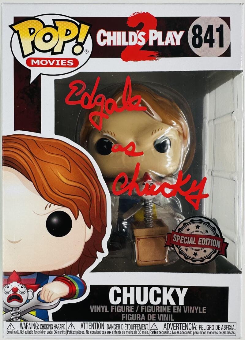 ED GALE SIGNED FUNKO POP VINYL 841 CHILDS PLAY 2 HORROR AUTOGRAPH BAS COA 551