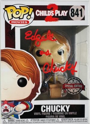 ED GALE SIGNED FUNKO POP VINYL 841 CHILDS PLAY 2 HORROR AUTOGRAPH BAS COA 510