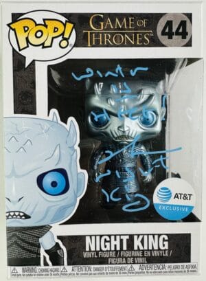 RICHARD BRAKE SIGNED NIGHT KING FUNKO POP VINYL 44 GAME OF THRONES BAS COA 100