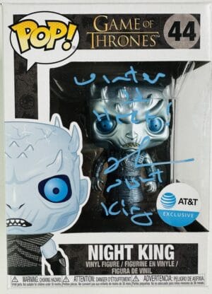 RICHARD BRAKE SIGNED NIGHT KING FUNKO POP VINYL 44 GAME OF THRONES BAS COA 099