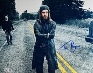 TOM PAYNE SIGNED 11X14 METALLIC PHOTO JESUS THE WALKING DEAD AUTOGRAPH BAS 492