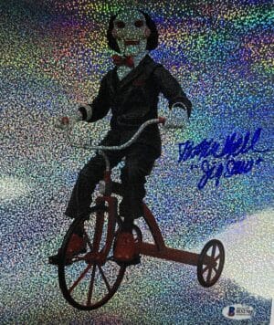 TOBIN BELL SIGNED JIGSAW HOLOGRAPHIC 8X10 PHOTO SAW HORROR AUTOGRAPH BAS 701