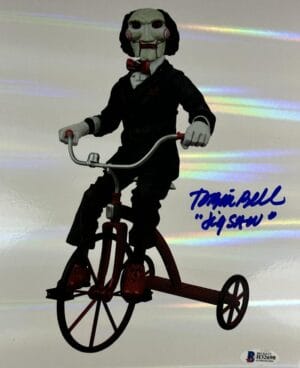 TOBIN BELL SIGNED JIGSAW HOLOGRAPHIC 8X10 PHOTO SAW HORROR AUTOGRAPH BAS 698