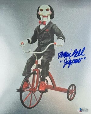 TOBIN BELL SIGNED JIGSAW CHROME 8X10 PHOTO SAW HORROR AUTOGRAPH BAS 695