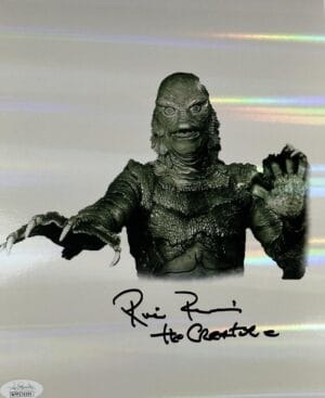 RICOU BROWNING SIGNED 8x10 HOLOGRAPHIC PHOTO CREATURE FROM THE BLACK LAGOON JSA5