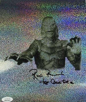RICOU BROWNING SIGNED 8x10 HOLOGRAPHIC PHOTO CREATURE FROM THE BLACK LAGOON JSA7