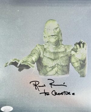 RICOU BROWNING SIGNED 8x10 CHROME PHOTO CREATURE FROM THE BLACK LAGOON JSA 294