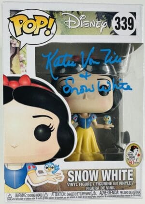 KATIE VON TILL SIGNED SNOW WHITE FUNKO POP VINYL 339 DISNEY AUTOGRAPH BAS 798