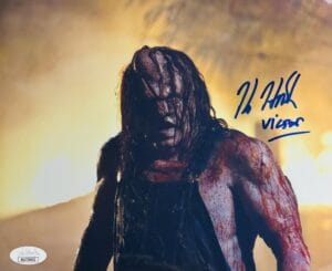 KANE HODDER VICTOR CROWLEY SIGNED 8X10 METALLIC PHOTO HATCHET JASON JSA 602