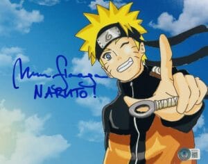 MAILE FLANAGAN SIGNED NARUTO HOKAGE 8x10 PHOTO BORUTO JSA BAS 904