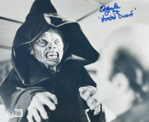ED GALE SIGNED 8X10 PHOTO POLTERGEIST HORROR AUTOGRAPH HOODED DWARF BAS 665