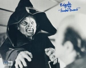 ED GALE SIGNED 8X10 PHOTO POLTERGEIST HORROR AUTOGRAPH HOODED DWARF BAS 663