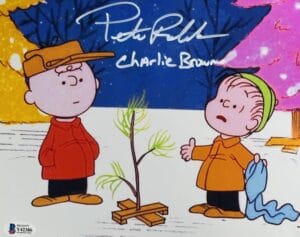 PETER ROBBINS SIGNED 8X10 METALLIC PHOTO CHARLIE BROWN CHRISTMAS BAS 386