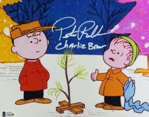 PETER ROBBINS SIGNED 8X10 METALLIC PHOTO CHARLIE BROWN CHRISTMAS BAS 384