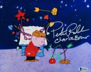 PETER ROBBINS SIGNED 8X10 METALLIC PHOTO CHARLIE BROWN CHRISTMAS BAS 400