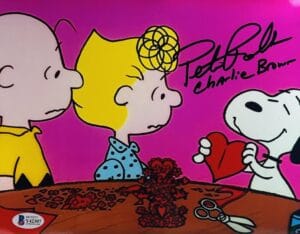 PETER ROBBINS SIGNED 8X10 METALLIC PHOTO CHARLIE BROWN CHRISTMAS BAS 307