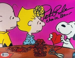 PETER ROBBINS SIGNED 8X10 METALLIC PHOTO CHARLIE BROWN CHRISTMAS BAS 306