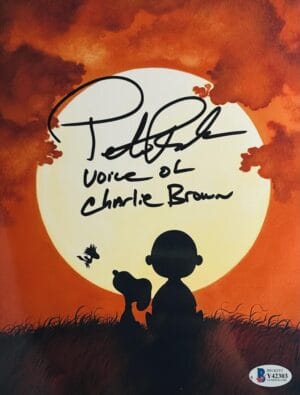 PETER ROBBINS SIGNED 8X10 METALLIC PHOTO CHARLIE BROWN CHRISTMAS BAS 303