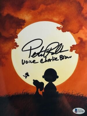 PETER ROBBINS SIGNED 8X10 METALLIC PHOTO CHARLIE BROWN CHRISTMAS BAS 300