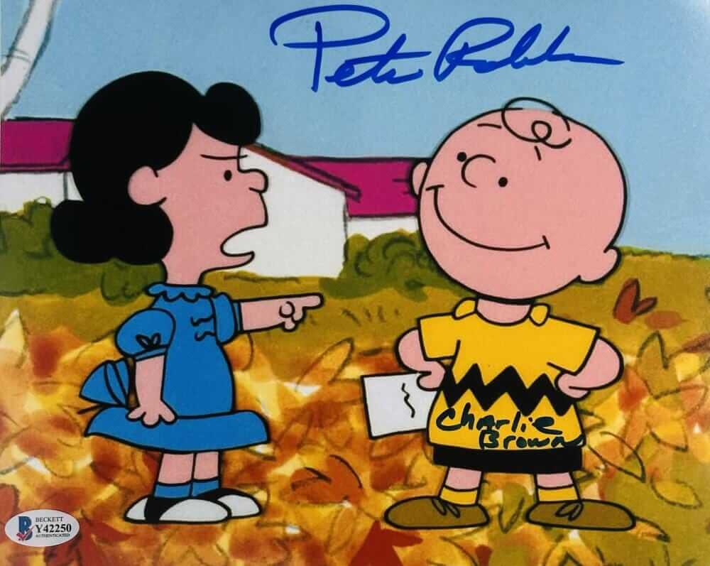 PETER ROBBINS SIGNED 8X10 PHOTO CHARLIE BROWN CHRISTMAS THANKSGIVING BAS 250