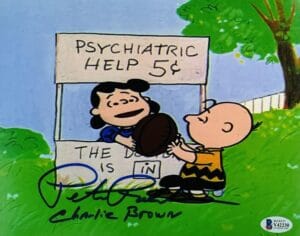 PETER ROBBINS SIGNED 8X10 PHOTO CHARLIE BROWN CHRISTMAS THANKSGIVING BAS 230