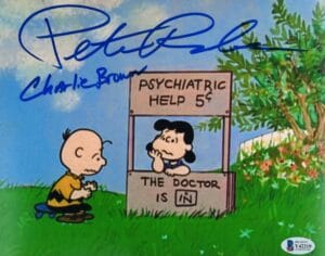 PETER ROBBINS SIGNED 8X10 PHOTO CHARLIE BROWN CHRISTMAS THANKSGIVING BAS 219