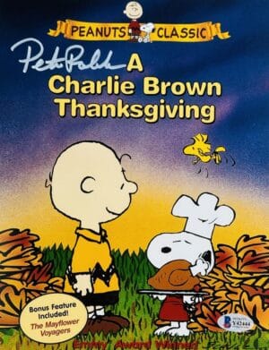 PETER ROBBINS SIGNED 8X10 PHOTO CHARLIE BROWN CHRISTMAS THANKSGIVING BAS 444