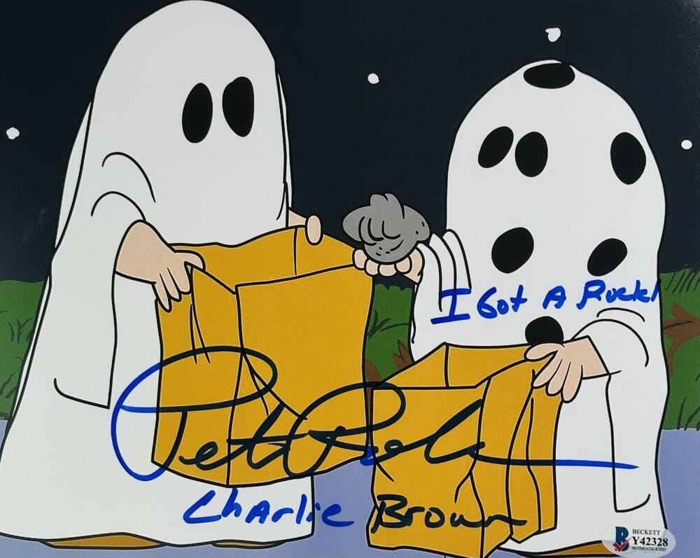 PETER ROBBINS SIGNED 8X10 PHOTO CHARLIE BROWN CHRISTMAS GREAT PUMPKIN BAS 328