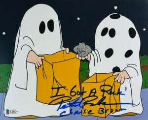 PETER ROBBINS SIGNED 8X10 PHOTO CHARLIE BROWN CHRISTMAS GREAT PUMPKIN BAS 327