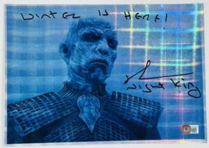 RICHARD BRAKE SIGNED 9X11 HOLOGRAPHIC PHOTO THE NIGHT KING GAME OF THRONES BAS 6