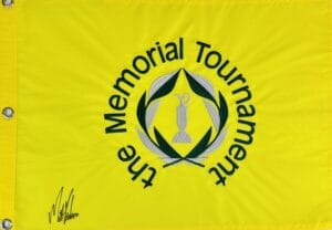 MATT KUCHAR SIGNED 2013 THE MEMORIAL GOLF PIN CHAMPION FLAG AUTOGRAPH J1