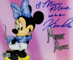 KAITLYN ROBROCK SIGNED MINNIE MOUSE 8x10 PHOTO DISNEY BECKETT WITNESS BAS 552