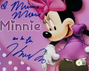 KAITLYN ROBROCK SIGNED MINNIE MOUSE 8x10 PHOTO DISNEY BECKETT WITNESS BAS 484
