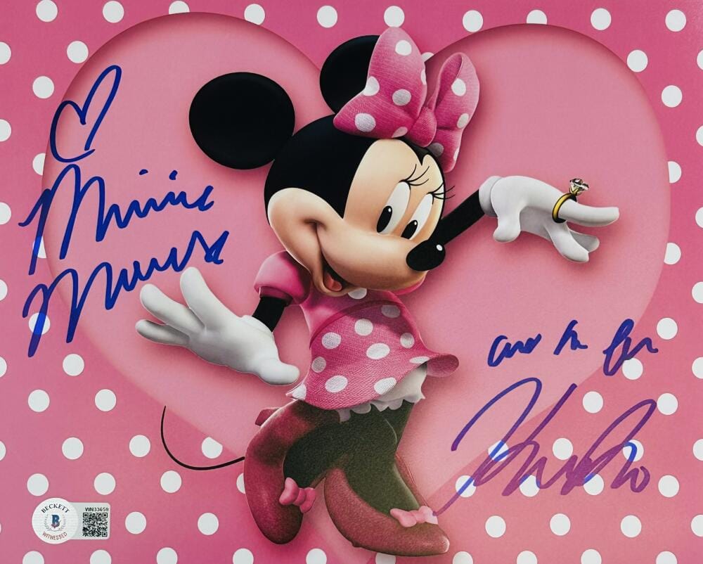 KAITLYN ROBROCK SIGNED MINNIE MOUSE 8x10 PHOTO DISNEY BECKETT WITNESS BAS 659