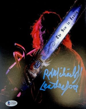 RA R.A. MIHAILOFF SIGNED 8x10 PHOTO TEXAS CHAINSAW MASSACRE LEATHERFACE BAS 357