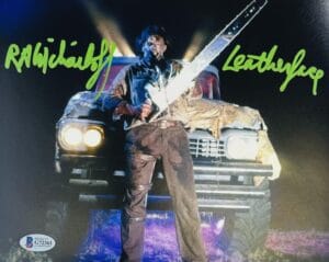 RA R.A. MIHAILOFF SIGNED 8x10 PHOTO TEXAS CHAINSAW MASSACRE LEATHERFACE BAS 361