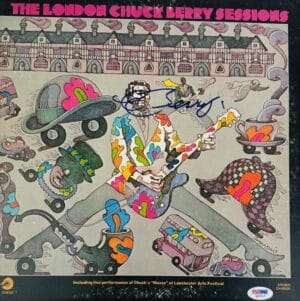 CHUCK BERRY SIGNED THE LONDON SESSIONS VINYL ALBUM RECORD AUTOGRAPH PSA K012
