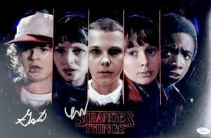 FINN WOLFHARD GATEN MATARAZZO SIGNED 11X14 PHOTO STRANGER THINGS DUSTIN BAS 611