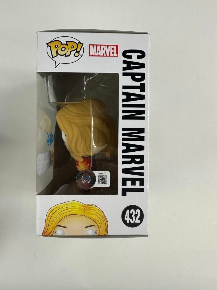 BRIE LARSON SIGNED CAPTAIN MARVEL FUNKO POP VINYL 432 WALMART AUTOGRAPH BAS 173 - Image 2