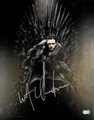 KIT HARRINGTON SIGNED 16X20 STRETCHED CANVAS PHOTO GAME OF THRONES JON SNOW BAS