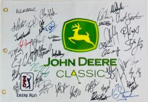 2023 SIGNED JOHN DEERE CLASSIC GOLF FLAG SEPP STRAKA GRAYSON MURRAY GLOVER K2