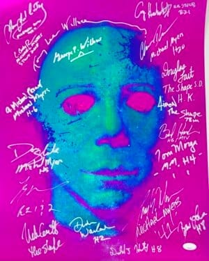 GEORGE WILBUR NICK CASTLE SIGNED HALLOWEEN 16X20 PHOTO MICHAEL MYERS JSA 2