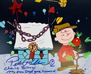 PETER ROBBINS SIGNED 11X14 PHOTO CHARLIE BROWN CHRISTMAS SKETCH BAS 426