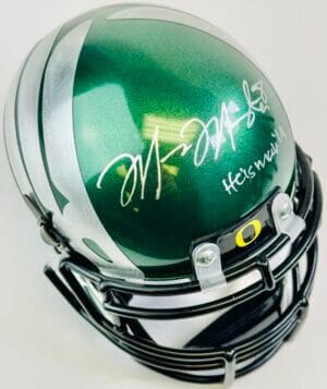 MARCUS MARIOTA SIGNED OREGON DUCKS CHROME WING MINI HELMET EAGLES AUTOGRAPH J21