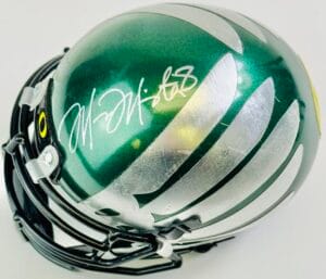 MARCUS MARIOTA SIGNED OREGON DUCKS CHROME WING MINI HELMET EAGLES AUTOGRAPH J64