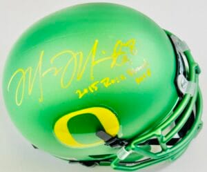 MARCUS MARIOTA SIGNED OREGON DUCKS CANDY APPLE MINI HELMET EAGLES AUTOGRAPH J88