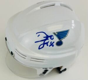 DAVID BACKES SIGNED MINI HELMET ST. LOUIS BLUES STANLEY CUP AUTOGRAPH BRUINS J1