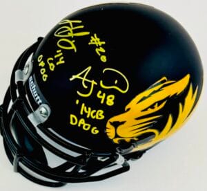 HENRY JOSEY ANDREW WILSON SIGNED MIZZOU TIGERS MINI HELMET MISSOURI AUTOGRAPH J2